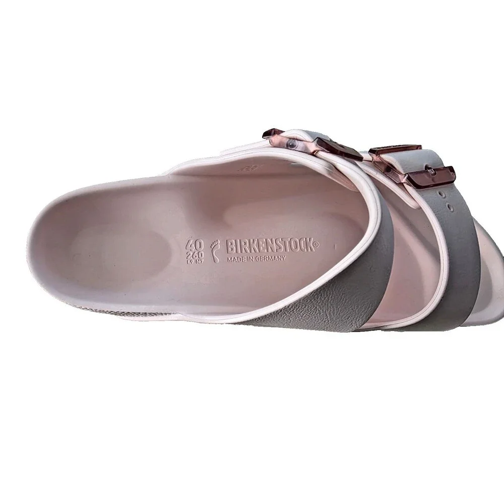 BIRKENSTOCK Womens Arizona Stealth Buckle Light Rose Shoes 9  New